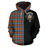 MacLachlan Ancient Tartan Crest Zipper Hoodie - Half Of Me Style